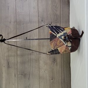 Lucky Brand Tapestry Patchwork Boho Crossbody Shoulder Bag Purse